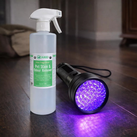 Pet Odour Detection & Removal Kit | Odarid 500ml + 51 LED UV Black Light